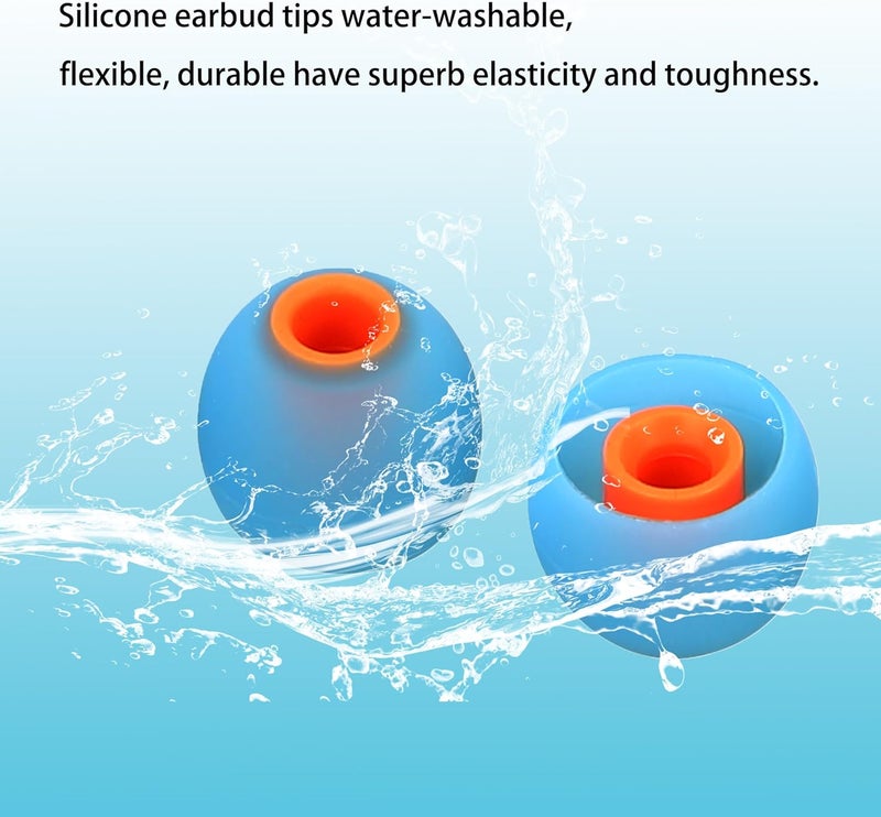 AQIMY Silicone Earbud Replacement Tips for Most In-Ear Earbuds (Inner Hole 3.8-5.1mm) - 9 Pairs (S, M, L) - Image 5